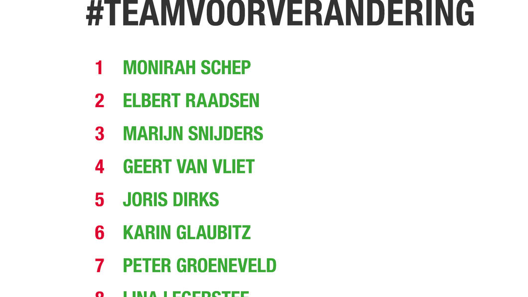 De complete kandidatenlijst kandidatenlijst; groenlinks; capelle aan den ijssel; monirah schep; gemeenteraad; verkiezingen; 2018